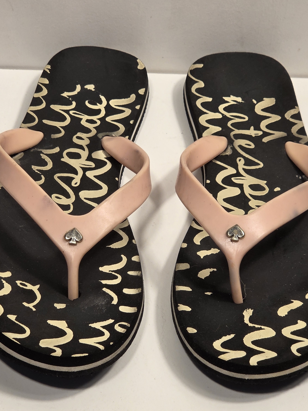 kate spade Pink Nude Logo-Print Flip Flop Sandals
